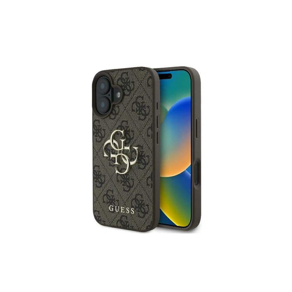 Etui Guess GUHCP16L4GMGBR Apple iPhone 16 Pro hardcase 4G Big Logo brązowy - iPhone 16 Pro - Guess