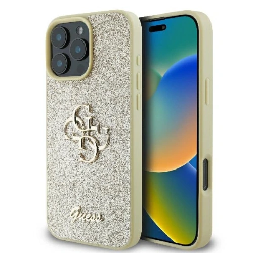 Kup Guess GUHCP16LHG4SGD Apple iPhone 16 Pro hardcase Fixed Glitter Big 4G zlatý - GUE3479 - {ean13} - Sklep Home Screen