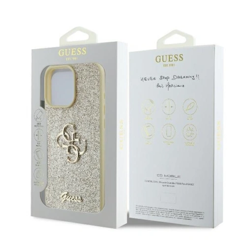 Kup Guess GUHCP16LHG4SGD Apple iPhone 16 Pro hardcase Fixed Glitter Big 4G zlatý - GUE3479 - {ean13} - Sklep Home Screen