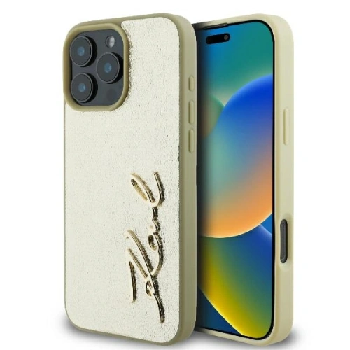 Kup Karl Lagerfeld KLHCP16LPFMFBKMD Apple iPhone 16 Pro hardcase Metal Signature zlatý - KLD2136 - {ean13} - Sklep Home Screen