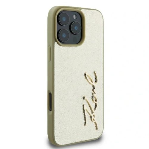 Kup Karl Lagerfeld KLHCP16LPFMFBKMD Apple iPhone 16 Pro hardcase Metal Signature zlatý - KLD2136 - {ean13} - Sklep Home Screen