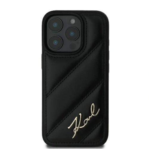 Buy Case Karl Lagerfeld KLHCP16LPQDSMGK Apple iPhone 16 Pro hardcase Quilted Signature black - KLD2137 - {ean13} - Home Screen Store Europe