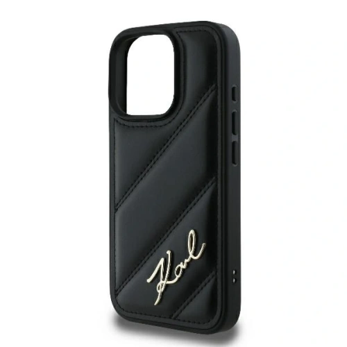 Buy Case Karl Lagerfeld KLHCP16LPQDSMGK Apple iPhone 16 Pro hardcase Quilted Signature black - KLD2137 - {ean13} - Home Screen Store Europe