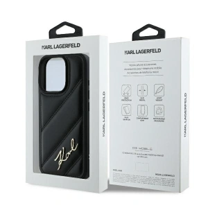 Kup Karl Lagerfeld KLHCP16LPQDSMGK Apple iPhone 16 Pro hardcase Quilted Signature černé - KLD2137 - {ean13} - Sklep Home Screen