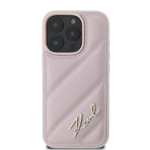 Kup Karl Lagerfeld KLHCP16LPQDSMGP Apple iPhone 16 Pro hardcase Quilted Signature růžový - KLD2138 - {ean13} - Sklep Home Screen