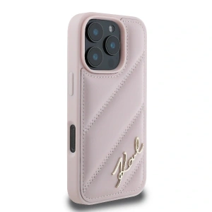Kup Karl Lagerfeld KLHCP16LPQDSMGP Apple iPhone 16 Pro hardcase Quilted Signature růžový - KLD2138 - {ean13} - Sklep Home Screen