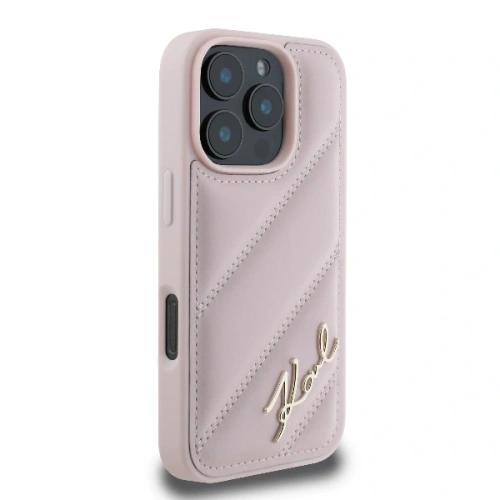 Kup Karl Lagerfeld KLHCP16LPQDSMGP Apple iPhone 16 Pro hardcase Quilted Signature růžový - KLD2138 - {ean13} - Sklep Home Screen