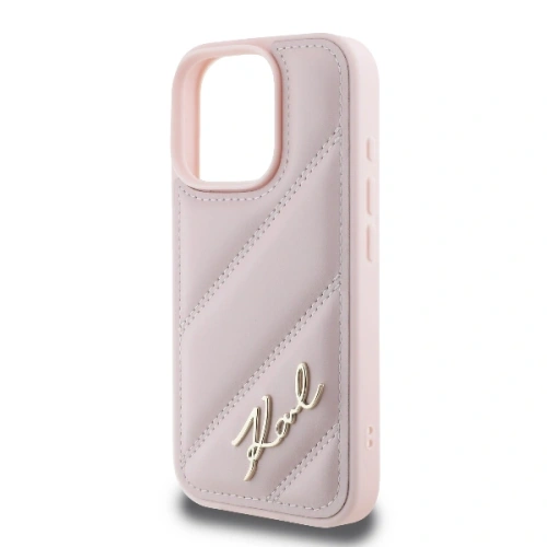 Kup Karl Lagerfeld KLHCP16LPQDSMGP Apple iPhone 16 Pro hardcase Quilted Signature růžový - KLD2138 - {ean13} - Sklep Home Screen
