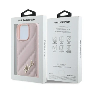 Kup Karl Lagerfeld KLHCP16LPQDSMGP Apple iPhone 16 Pro hardcase Quilted Signature růžový - KLD2138 - {ean13} - Sklep Home Screen