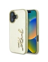 Buy Case Karl Lagerfeld KLHCP16SPFMFBKMD Apple iPhone 16 hardcase Metal Signature gold - KLD2139 - {ean13} - Home Screen Store Europe