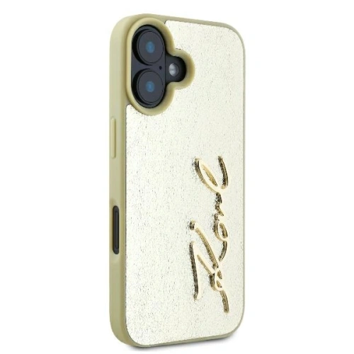Buy Case Karl Lagerfeld KLHCP16SPFMFBKMD Apple iPhone 16 hardcase Metal Signature gold - KLD2139 - {ean13} - Home Screen Store Europe
