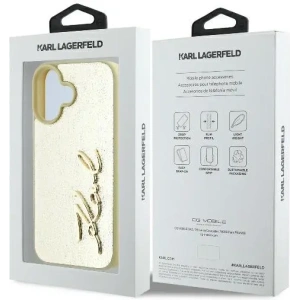 Kup Karl Lagerfeld KLHCP16SPFMFBKMD Apple iPhone 16 Hardcase Metal Signature gold - KLD2139 - {ean13} - Sklep Home Screen