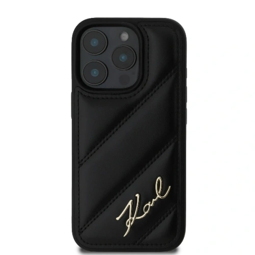 Buy Case Karl Lagerfeld KLHCP16XPQDSMGK Apple iPhone 16 Pro Max hardcase Quilted Signature black - KLD2140 - {ean13} - Home Screen Store Europe