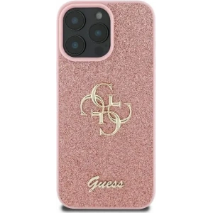 Buy Case Guess GUHCP16LHG4SGP Apple iPhone 16 Pro hardcase Fixed Glitter Big 4G pink - GUE3480 - {ean13} - Home Screen Store Europe
