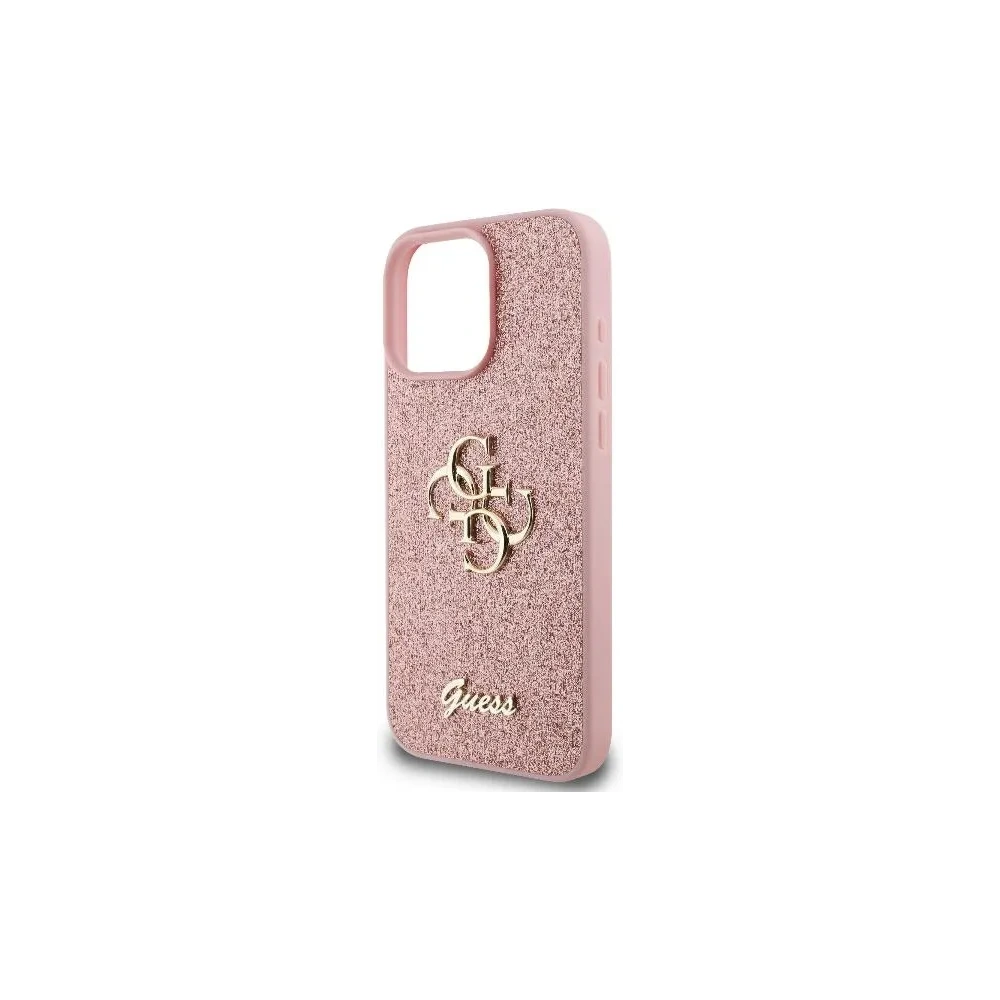 Etui Guess GUHCP16LHG4SGP Apple iPhone 16 Pro hardcase Fixed Glitter Big 4G różowy - iPhone 16 Pro - Guess