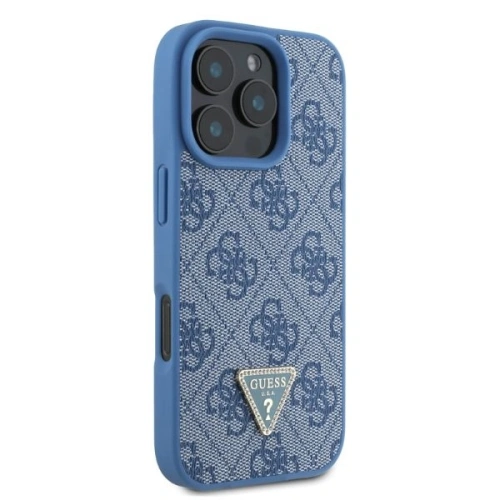 Kup Etui Guess GUHCP16LP4TDPB Apple iPhone 16 Pro hardcase Leather 4G Triangle Strass MagSafe niebieski - GUE3481 - {ean13} - Sklep Home Screen