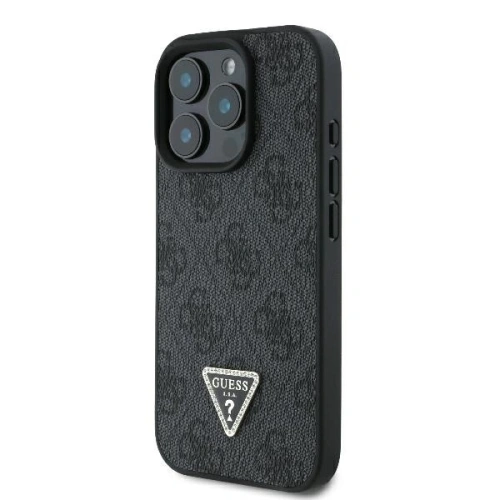 Kup Etui Guess GUHCP16LP4TDPK Apple iPhone 16 Pro hardcase Leather 4G Triangle Strass MagSafe czarny - GUE3482 - {ean13} - Sklep Home Screen