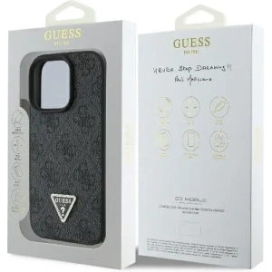 Kup Guess GUHCP16LP4TDPK Apple iPhone 16 Pro hardcase kůže 4G Triangle Strass MagSafe černý - GUE3482 - {ean13} - Sklep Home Screen
