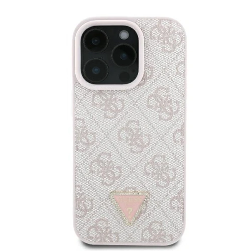 Kup Etui Guess GUHCP16LP4TDPP Apple iPhone 16 Pro hardcase Leather 4G Triangle Strass MagSafe różowy - GUE3483 - {ean13} - Sklep Home Screen