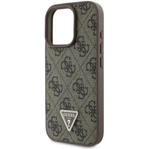 Buy Case Guess GUHCP16LP4TDPW Apple iPhone 16 Pro hardcase Leather 4G Triangle Strass MagSafe brown - GUE3484 - {ean13} - Home Screen Store Europe