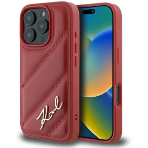 Buy Case Karl Lagerfeld KLHCP16XPQDSMGR Apple iPhone 16 Pro Max hardcase Quilted Signature red - KLD2141 - {ean13} - Home Screen Store Europe