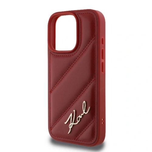 Buy Case Karl Lagerfeld KLHCP16XPQDSMGR Apple iPhone 16 Pro Max hardcase Quilted Signature red - KLD2141 - {ean13} - Home Screen Store Europe