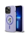 Karl Lagerfeld KLHMP14XSCMKCRHU Apple iPhone 14 Pro Max Hartschale Silikon Karl&Choupette Köpfe Ring MagSafe purpurrot - iPhone 14 Pro Max - Karl Lagerfeld
