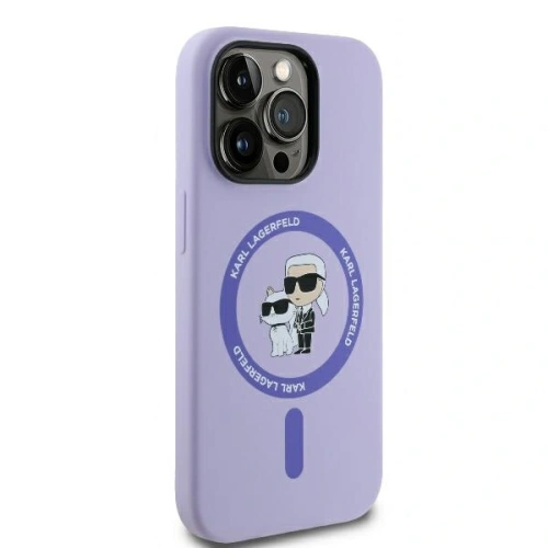 Kup Karl Lagerfeld KLHMP14XSCMKCRHU Apple iPhone 14 Pro Max Hartschale Silikon Karl&Choupette Köpfe Ring MagSafe purpurrot - KLD2142 - {ean13} - Sklep Home Screen
