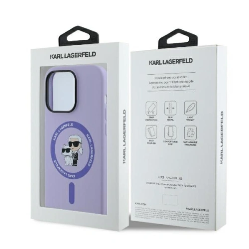 Kup Karl Lagerfeld KLHMP14XSCMKCRHU Apple iPhone 14 Pro Max hardcase Silicon Karl&Choupette Heads Ring MagSafe purpuriu - KLD2142 - {ean13} - Sklep Home Screen