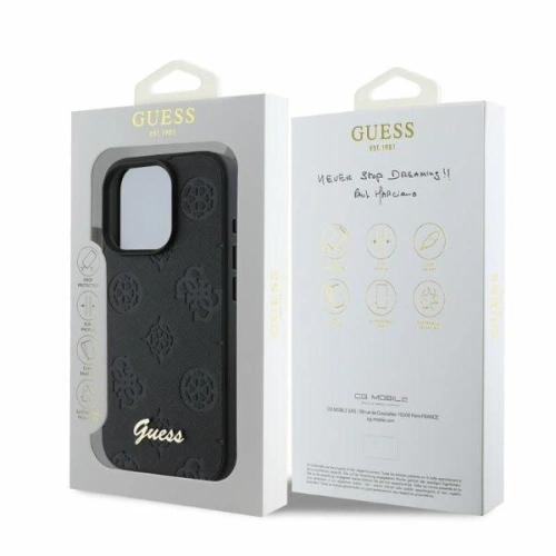 Buy Case Guess GUHCP16LG4GFGR Apple iPhone 16 Pro hardcase 4G Classic black - GUE3486 - {ean13} - Home Screen Store Europe