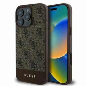 Kup Etui Guess GUHCP16LG4GLBR Apple iPhone 16 Pro hardcase 4G Bottom Stripe brązowy - GUE3489 - {ean13} - Sklep Home Screen