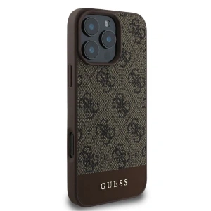 Buy Case Guess GUHCP16LG4GLBR Apple iPhone 16 Pro hardcase 4G Bottom Stripe brown - GUE3489 - {ean13} - Home Screen Store Europe