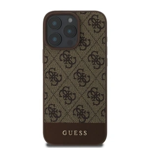 Buy Case Guess GUHCP16LG4GLBR Apple iPhone 16 Pro hardcase 4G Bottom Stripe brown - GUE3489 - {ean13} - Home Screen Store Europe