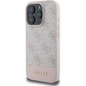 Buy Case Guess GUHCP16LG4GLPI Apple iPhone 16 Pro hardcase 4G Bottom Stripe pink - GUE3491 - {ean13} - Home Screen Store Europe