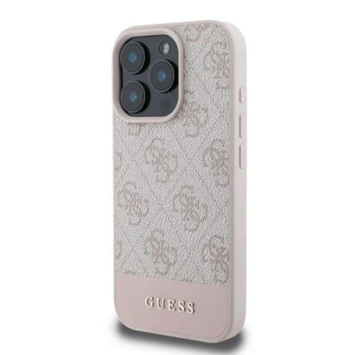 Kup Případ Guess GUHCP16LG4GLPI tvrdý obal pro Apple iPhone 16 Pro 4G dolní pruh růžový - GUE3491 - {ean13} - Sklep Home Screen