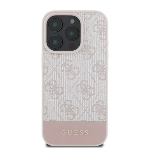 Kup Případ Guess GUHCP16LG4GLPI tvrdý obal pro Apple iPhone 16 Pro 4G dolní pruh růžový - GUE3491 - {ean13} - Sklep Home Screen