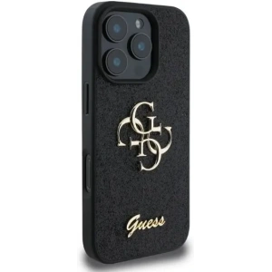 Buy Case Guess GUHCP16LHG4SGK Apple iPhone 16 Pro hardcase Fixed Glitter Big 4G black - GUE3492 - {ean13} - Home Screen Store Europe