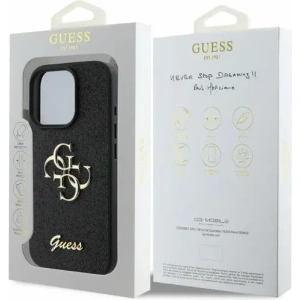 Buy Case Guess GUHCP16LHG4SGK Apple iPhone 16 Pro hardcase Fixed Glitter Big 4G black - GUE3492 - {ean13} - Home Screen Store Europe
