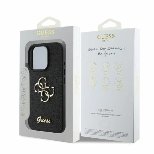 Kup Etui Guess GUHCP16LHG4SGK Apple iPhone 16 Pro hardcase Fixed Glitter Big 4G czarny - GUE3492 - {ean13} - Sklep Home Screen