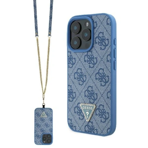 Kup Etui Guess GUHCP16LP4TDSCPB Apple iPhone 16 Pro hardcase Leather Metal Logo Strass Crossbody niebieski - GUE3493 - {ean13} - Sklep Home Screen