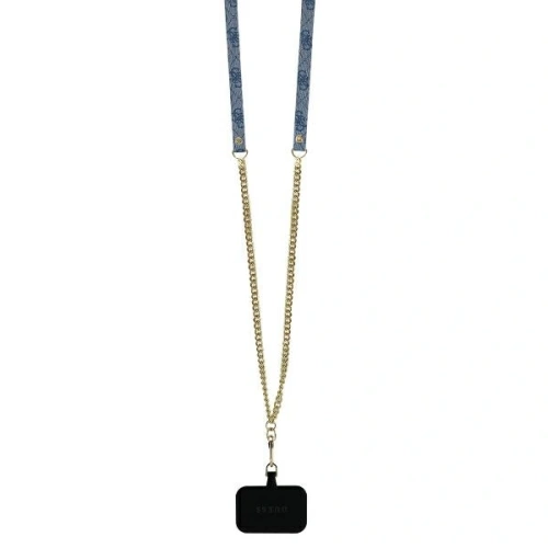 Kup Případ Guess GUHCP16LP4TDSCPB Apple iPhone 16 Pro tvrdý obal Kožený kovový logo Strass Crossbody modrý - GUE3493 - {ean13} - Sklep Home Screen