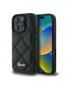 Fall Guess GUHCP16LPSQSQSK Apple iPhone 16 Pro Hartschale Ge quiltetes Metall-Logo schwarz - iPhone 16 Pro - Guess