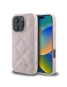 Etui Guess GUHCP16LPSQSQSP Apple iPhone 16 Pro hardcase Quilted Metal Logo růžový - iPhone 16 Pro - Guess