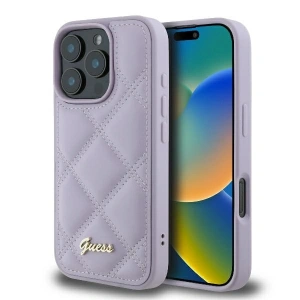 Buy Case Guess GUHCP16LPSQSQSU Apple iPhone 16 Pro hardcase Quilted Metal Logo light purple - GUE3499 - {ean13} - Home Screen Store Europe
