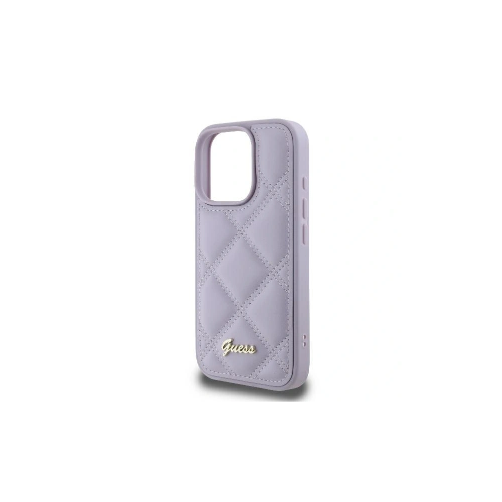 Etui Guess GUHCP16LPSQSQSU Apple iPhone 16 Pro hardcase Quilted Metal Logo jasnofioletowy - iPhone 16 Pro - Guess