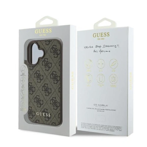 Kup Etui Guess GUHCP16MG4GFBR Apple iPhone 16 Plus hardcase 4G Classic brązowy - GUE3501 - {ean13} - Sklep Home Screen