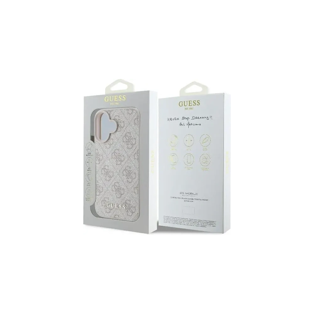 Etui Guess GUHCP16MG4GFPI Apple iPhone 16 Plus hardcase 4G Classic różowy - iPhone 16 Plus - Guess