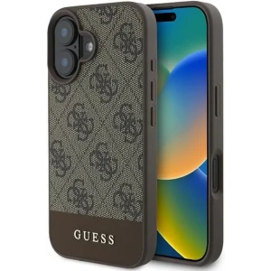 Buy Case Guess GUHCP16MG4GLBR Apple iPhone 16 Plus hardcase 4G Bottom Stripe brown - GUE3504 - {ean13} - Home Screen Store Europe