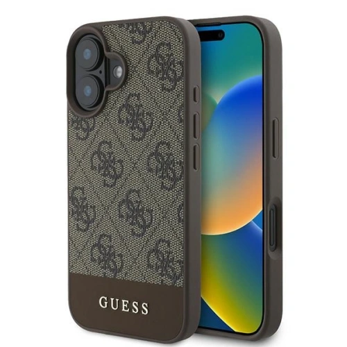 Kup Etui Guess GUHCP16MG4GLBR Apple iPhone 16 Plus hardcase 4G Bottom Stripe brązowy - GUE3504 - {ean13} - Sklep Home Screen