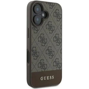 Buy Case Guess GUHCP16MG4GLBR Apple iPhone 16 Plus hardcase 4G Bottom Stripe brown - GUE3504 - {ean13} - Home Screen Store Europe